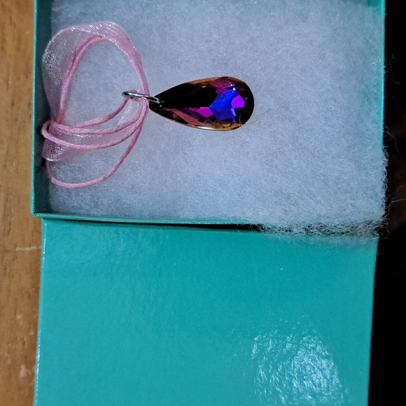 Summer Violet Crystal Marquise Necklace - Picture 4 of 6